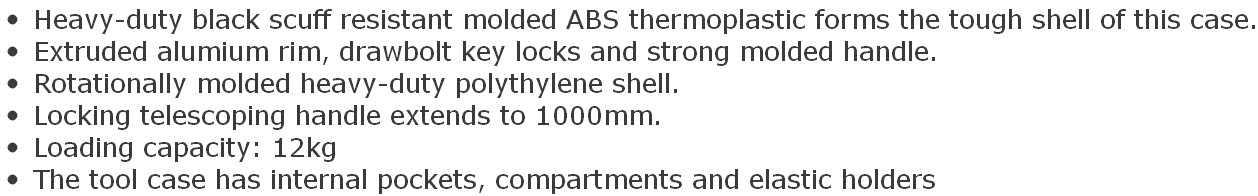 מזוודת כלים טרולי גלגלים